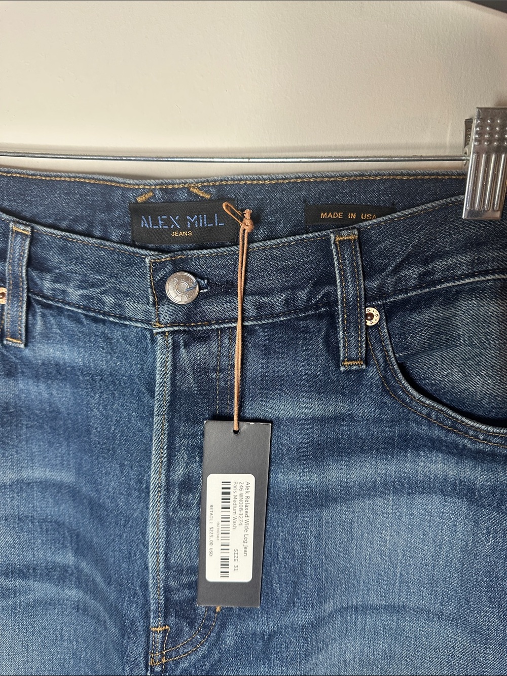 Alex Mill Alek Relaxed Wide Leg Jeans in Paris Medium Wash - Picture 5 of 9